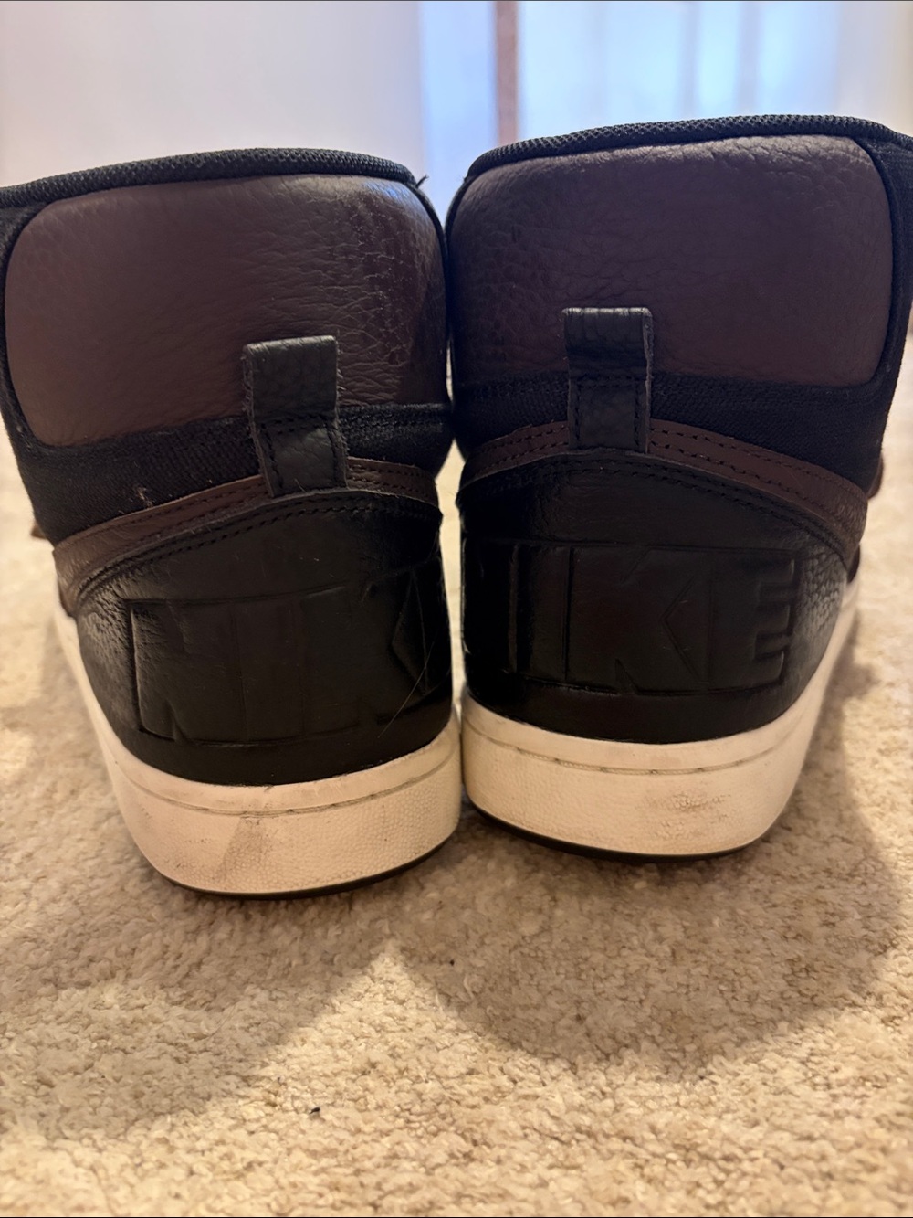 Nike High-Top Sneakers in Brown and Black - Picture 3 of 5